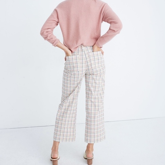 Madewell Emmett Wide Leg Crop Rainbow Windowpane - 28 - Picture 3 of 9